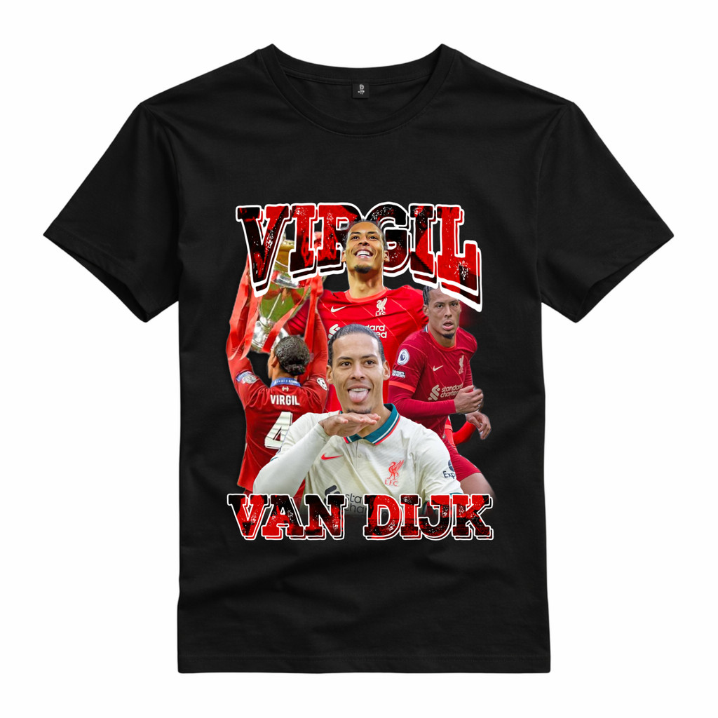 Camiseta Virgil van Dijk Liverpool Futebol Estampada Torcedor Premium