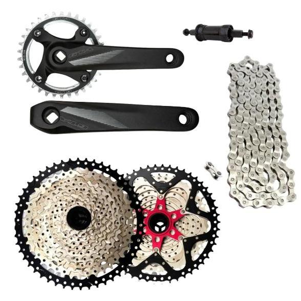 Kit Grupo Transmissão Bike 1x11v Coroa Única K7 11x50 Mtb