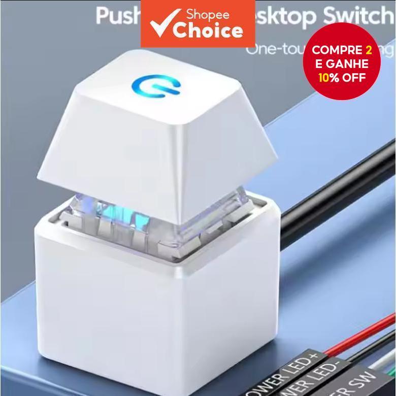 Interruptor De Computador Com Botão Liga/Desliga Externo Para PC Cabo De Extensão De 1.8 M LED Desktop De Escritório Dom