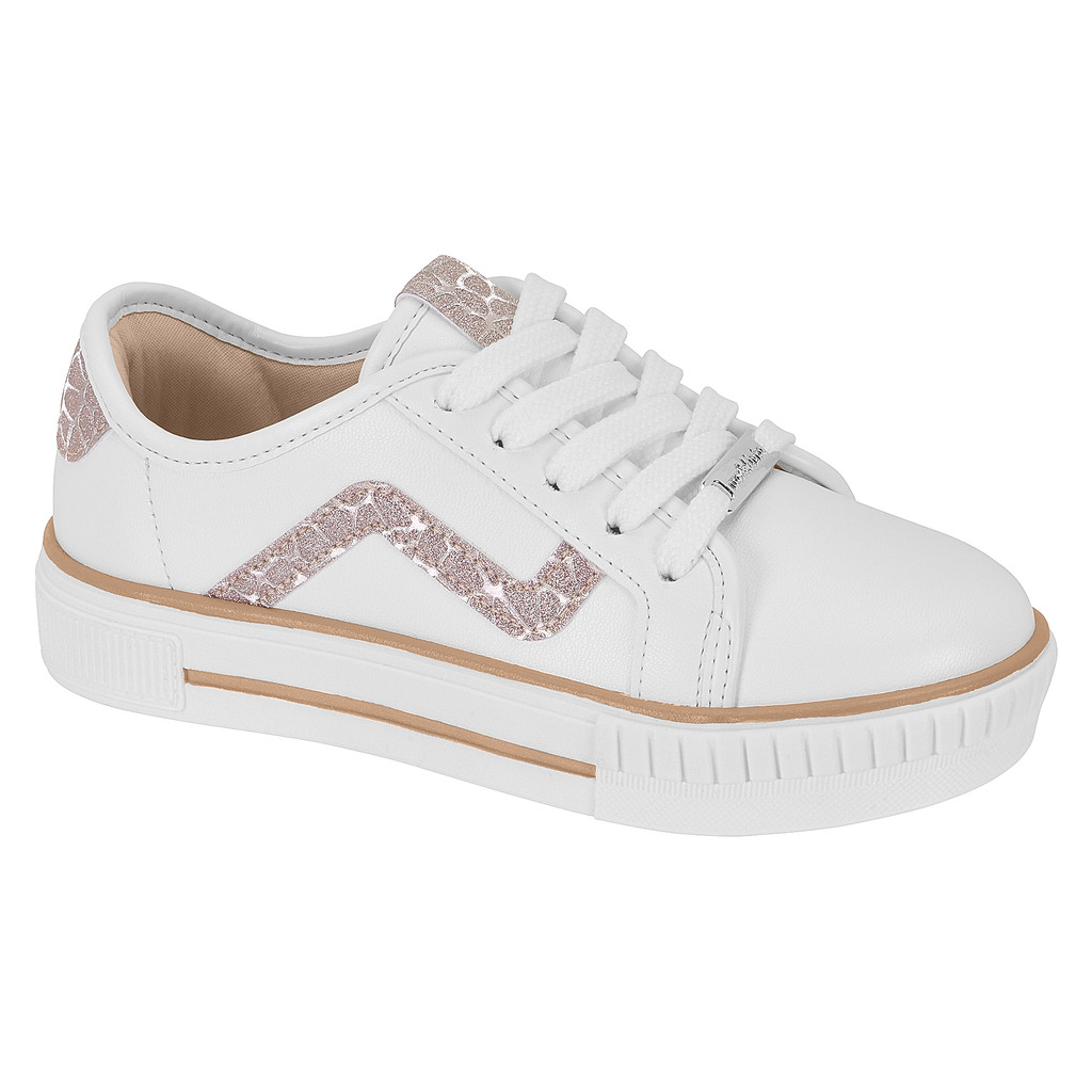 Tênis Menina Brilho Cadarço Escola Passeio Macio Confortável Molekinha Original em Oferta na Shopee