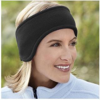Faixa de Cabeça de Inverno em Fleece Dupla Camada, Protetor de Orelhas para Frio ao Ar Livre*--&&-**