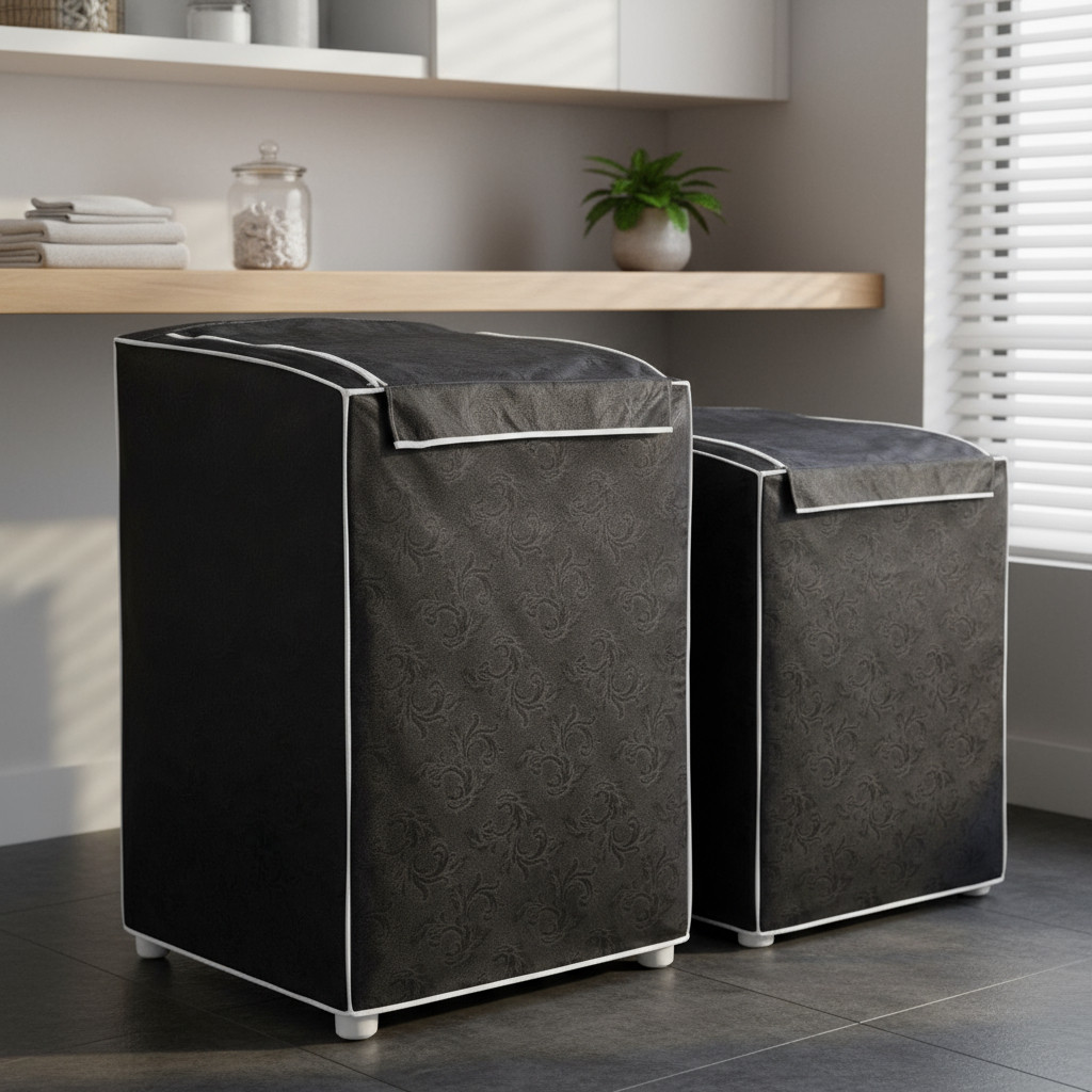 Kit Capa De Máquina Lavar (13 A 16kg) E Tanquinho - C/ Zíper