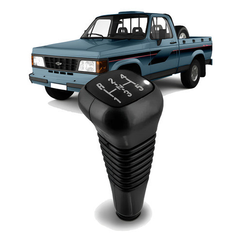 Manopla Cambio Pick-up D20 88 - 93 Pvc Lente Preta Preto