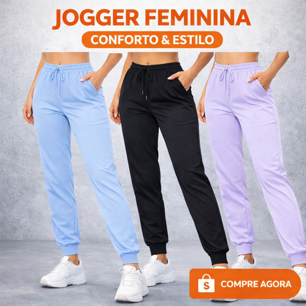 Calça Feminina Jogger Importada Dry Fit Com Elastano Esportiva Fitness Slim Fit Leve de Seda de Gelo Respirável