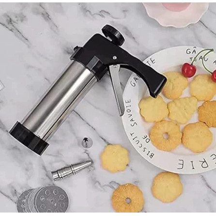 Kit De Biscoitos De Aço Inoxidável 13 Moldes 8 Bico Pistola Para Prensar Bolo s De Confeiteiro Decoração