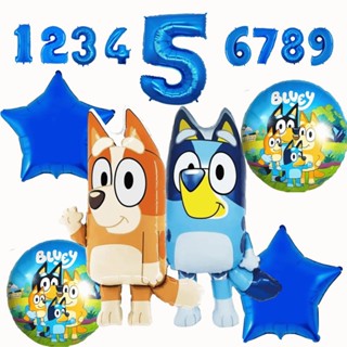 Kit Balões Blue e Bingo Numero Idade Festa Aniversário Kids em Oferta na Shopee