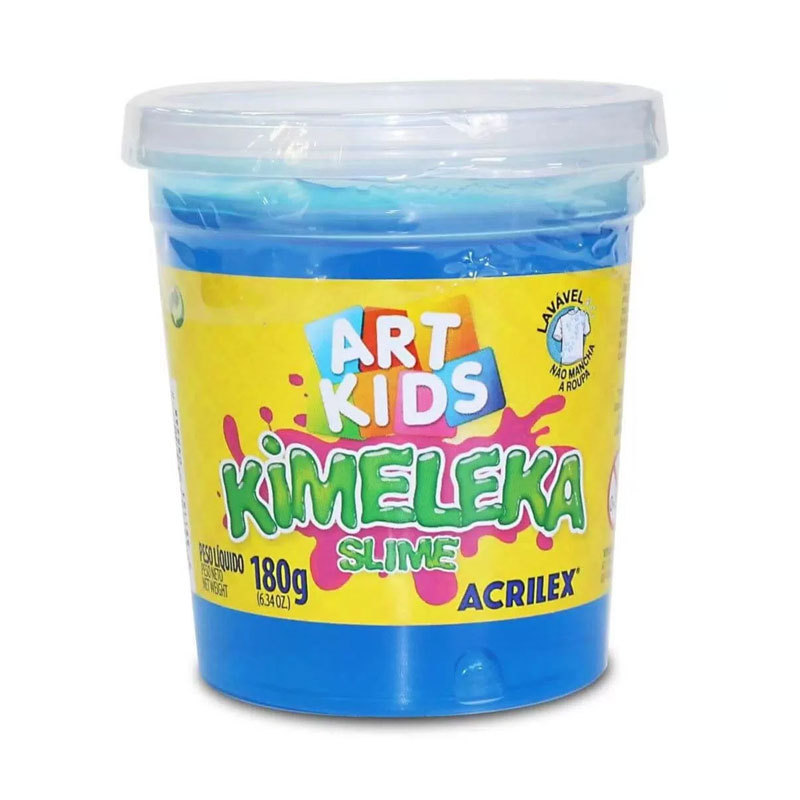 Kimeleka Slime Art Kids 180g Azul 559 Acrilex em Oferta na Shopee