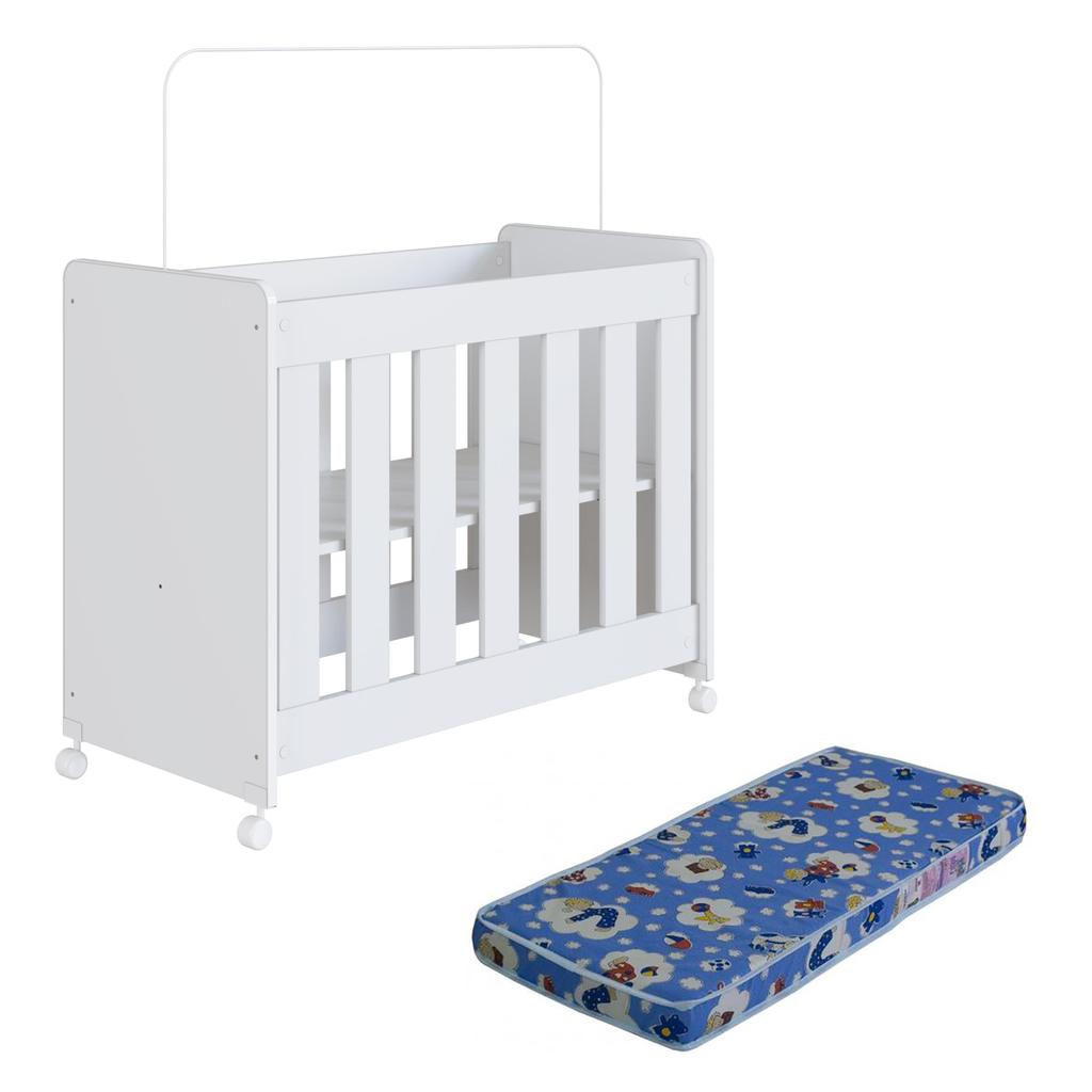 Mini Berço Infantil Moisés Multifuncional 4 em 1 com Colchão e Rodas para Quarto de Bebê em Oferta na Shopee