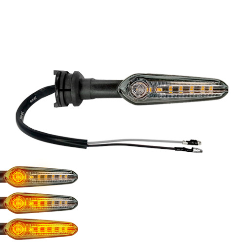PISCA LED MODELO MT03 SEQUENCIAL COM LENTE CRISTAL DIANTEIRO DIREITO E DIANTEIRO ESQUERDO COM FIACAO DE 25CM