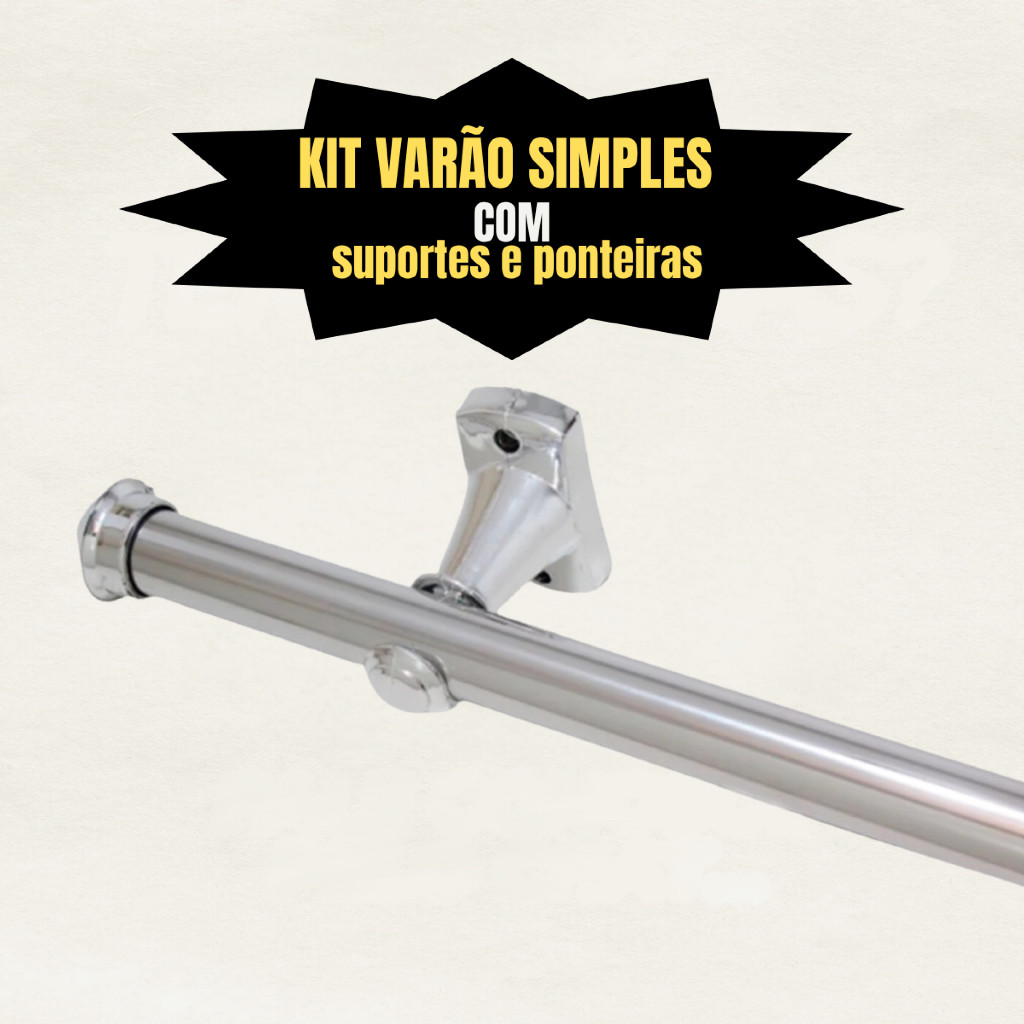 Varão simples para Cortina – 28mm | Diversos Tamanhos e Cores em Oferta na Shopee