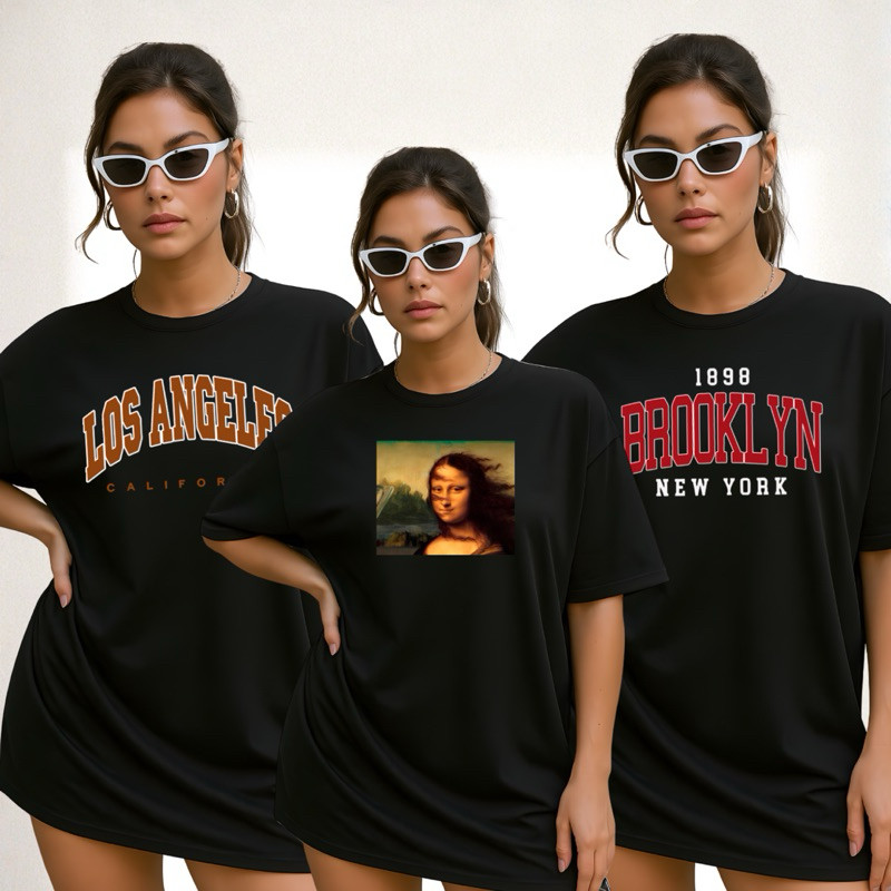 ✨ Kit 3 Camisetões Oversized Femininos – Algodão Premium, Estilo e Conforto pra Academia ou Dia a Dia!