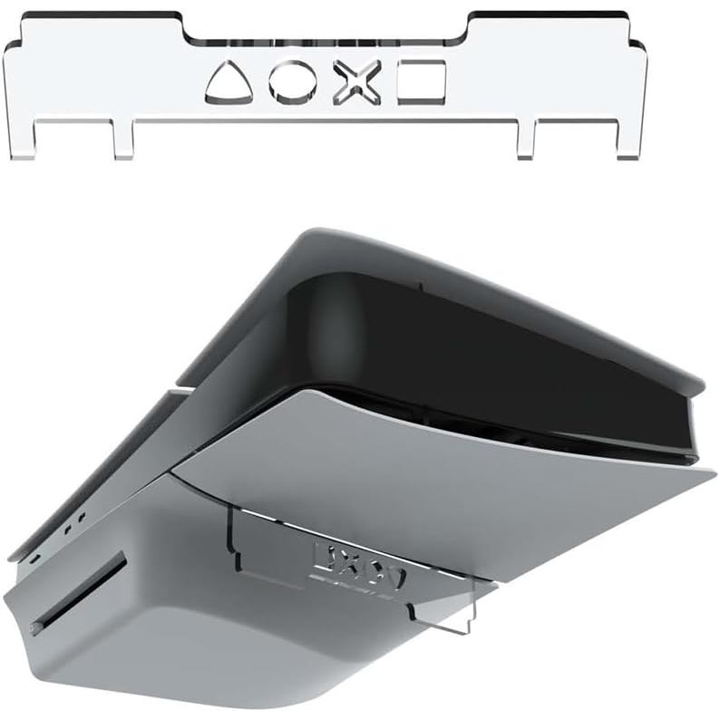 Horizontal para console PS5, suporte de acrílico transparente, acessórios de suporte de resfriamento, console de jogos
