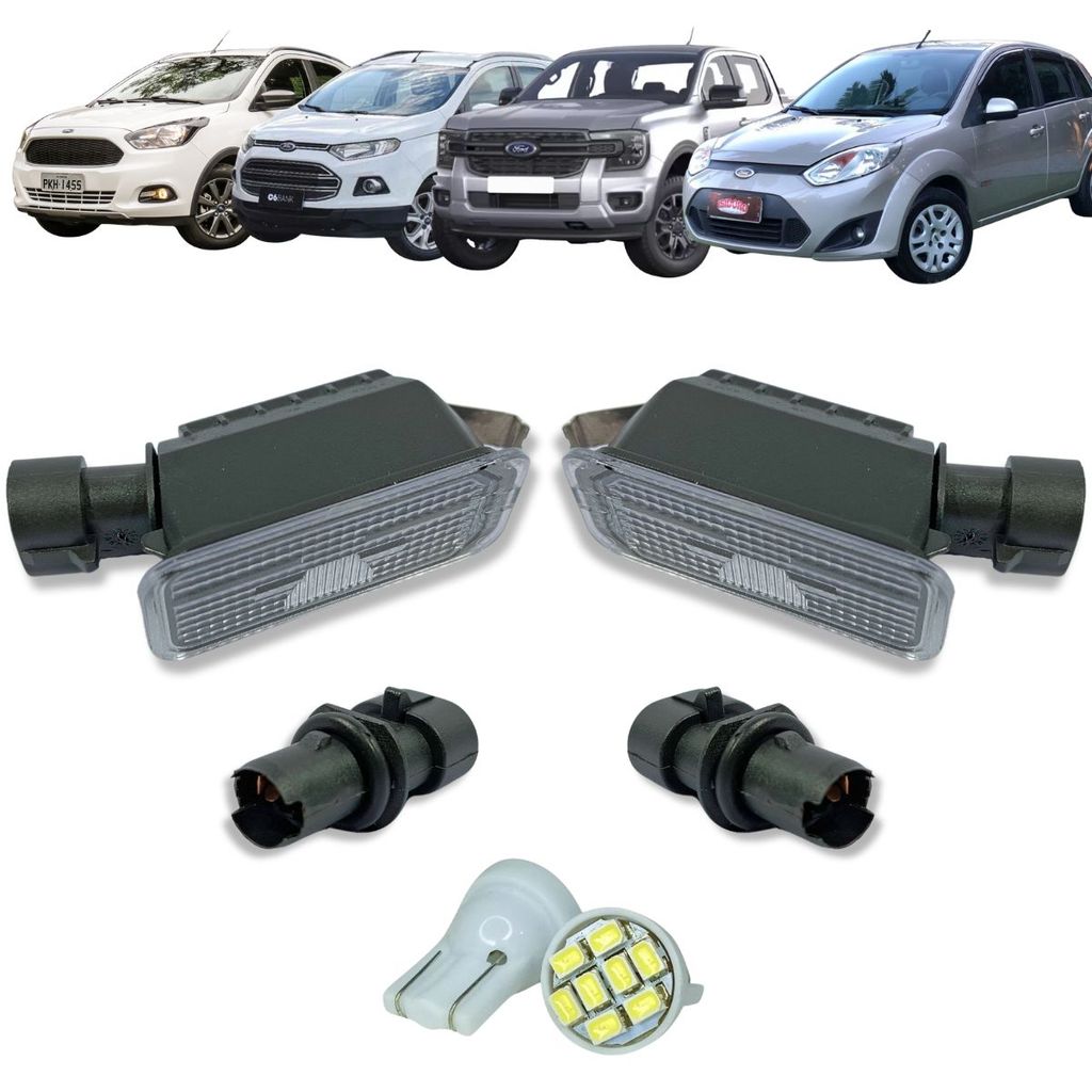 LANTERNA LUZ DE PLACA NOVO KA FIESTA HATCH ECOSPORT RANGER FOCUS COM LED