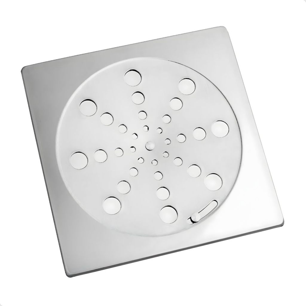 Tampa para Ralo Grelha Aço Quadrada Sem Caixilho com Fecho 15x15cm Para Banheiro Anti Insetos