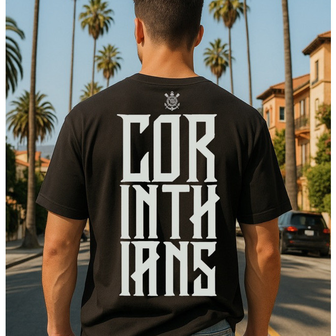 ️️Camiseta Plus size Masculina 100% Algodão Premium Corinthians Gaviões da Fiel ️Manto Timão