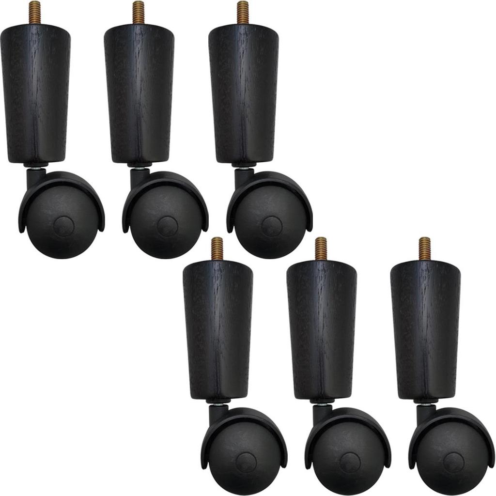Conjunto 6 Pe De Cama Box Solteiro Baú Rodizio Para Moveis
