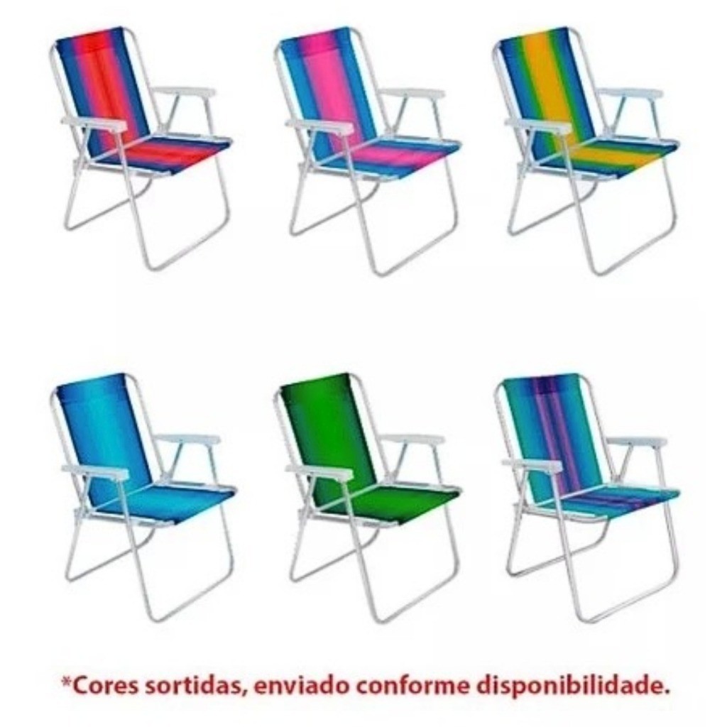 Cadeira De Praia Dobravel Conforto De Mais Varanda Alta Piscina 110Kg Sortidas Unitário Oferta -STY em Oferta na Shopee