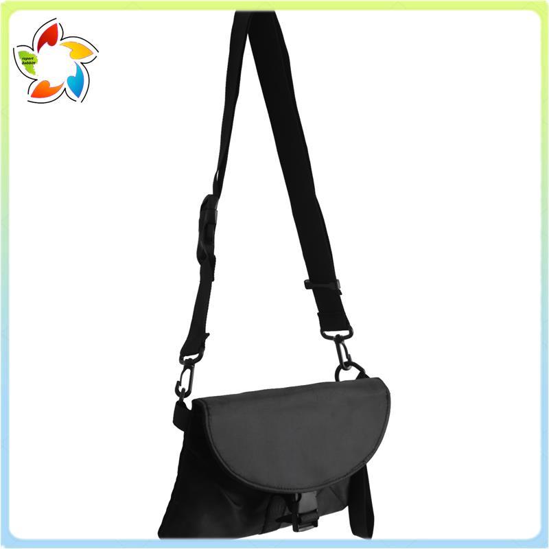 Bolsa De Ombro Masculina Mensageiro De Nylon À Prova D'água Casual Preta Funcional Com Zíper Crossbody Para Homens