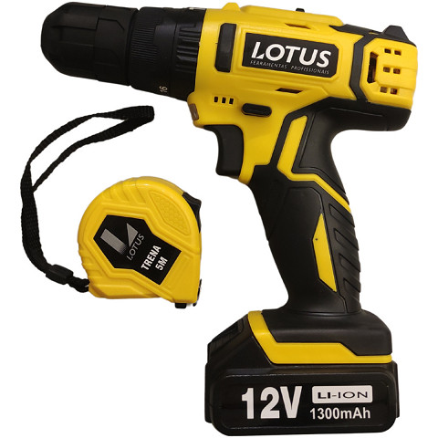 Parafusadeira Furadeira Impacto 12v Kit 14 Acessorios + Trena