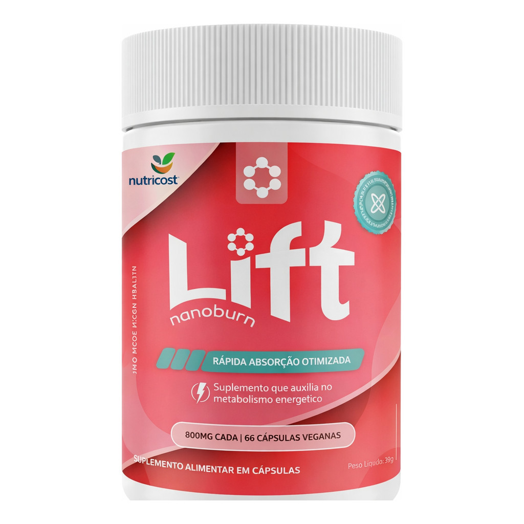 Lift Nanoburn 60 Cápsulas Suplemento Alimentar Nano Burn 1 Pote Desincha E Acelera Metabolismo