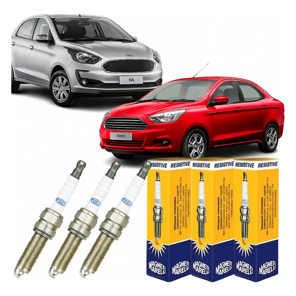 Jogo De Velas Ignição Linha Ford Ka 2014 1.0 12v 3 Cilindros