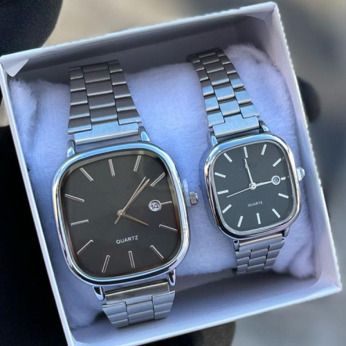 Kit Casal 2 Relógios C, Quartz Edição Especial Premium + Caixa Luxo