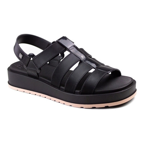 Sandália Feminina Zaxy 18421 Gladiadora Salto Médio Plataforma Design Moderno Casual Passeio Moderno