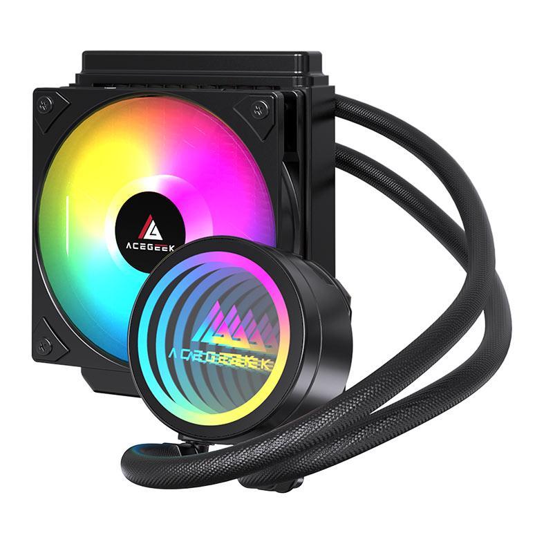 Water Cooler Acegeek FrostWorld, ARGB, 120mm, Preto, AG-FROSTWORLD120-BK — imagem 2 de 2