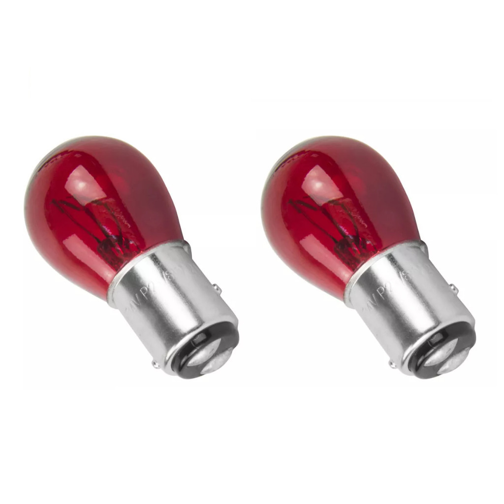 PAR DE LAMPADAS 2 POLOS VERMELHA 12V 23/8W BAW15D SOLIDEZ em Oferta na Shopee