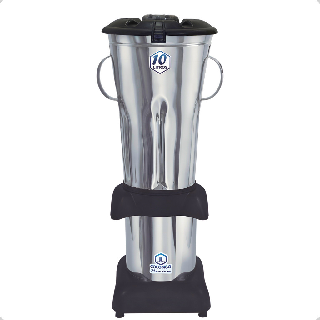 Liquidificador Industrial 10 Litros Baixa Rotação Aço Inox Profissional Potente 800W Certificado Inmetro
