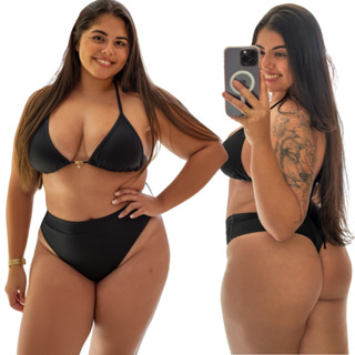 Moda Praia Plus Size Alta Cintura Asa Delta Suplex Premium 2025 em Oferta na Shopee