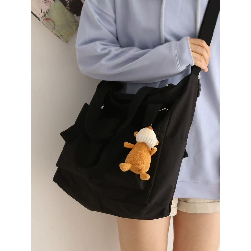 Bolsa Tote Feminina De Nylon Com Vários Bolsos Grande Capacidade Universitário Ombro Casual Braço Transversal X185 AMY em Oferta na Shopee