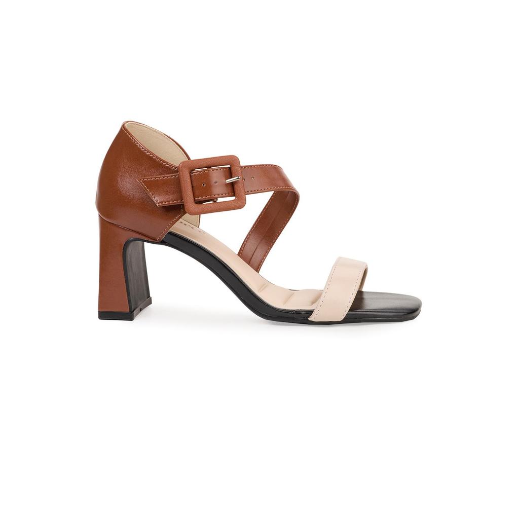 Sandália Bebecê Salto Bloco com Fivela Larga em Oferta na Shopee