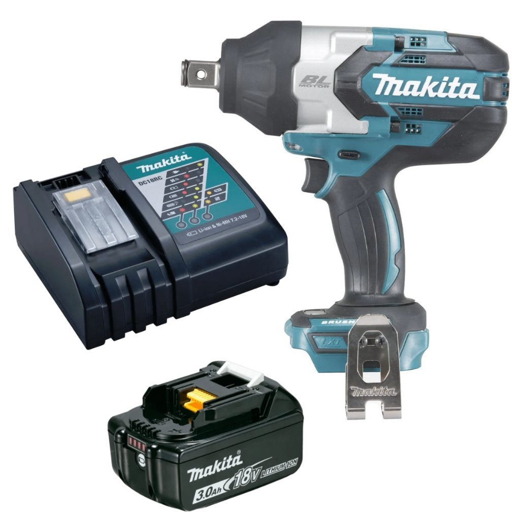 Chave de Impacto Uso Agricola Pesado Oficina Encaixe 3/4 Motor Brushless 18V Makita Kit Completo