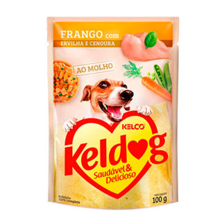 Ração Úmida para Cachorro Keldog Sabor Frango com Ervilha e Cenoura em Sachê 100g em Oferta na Shopee