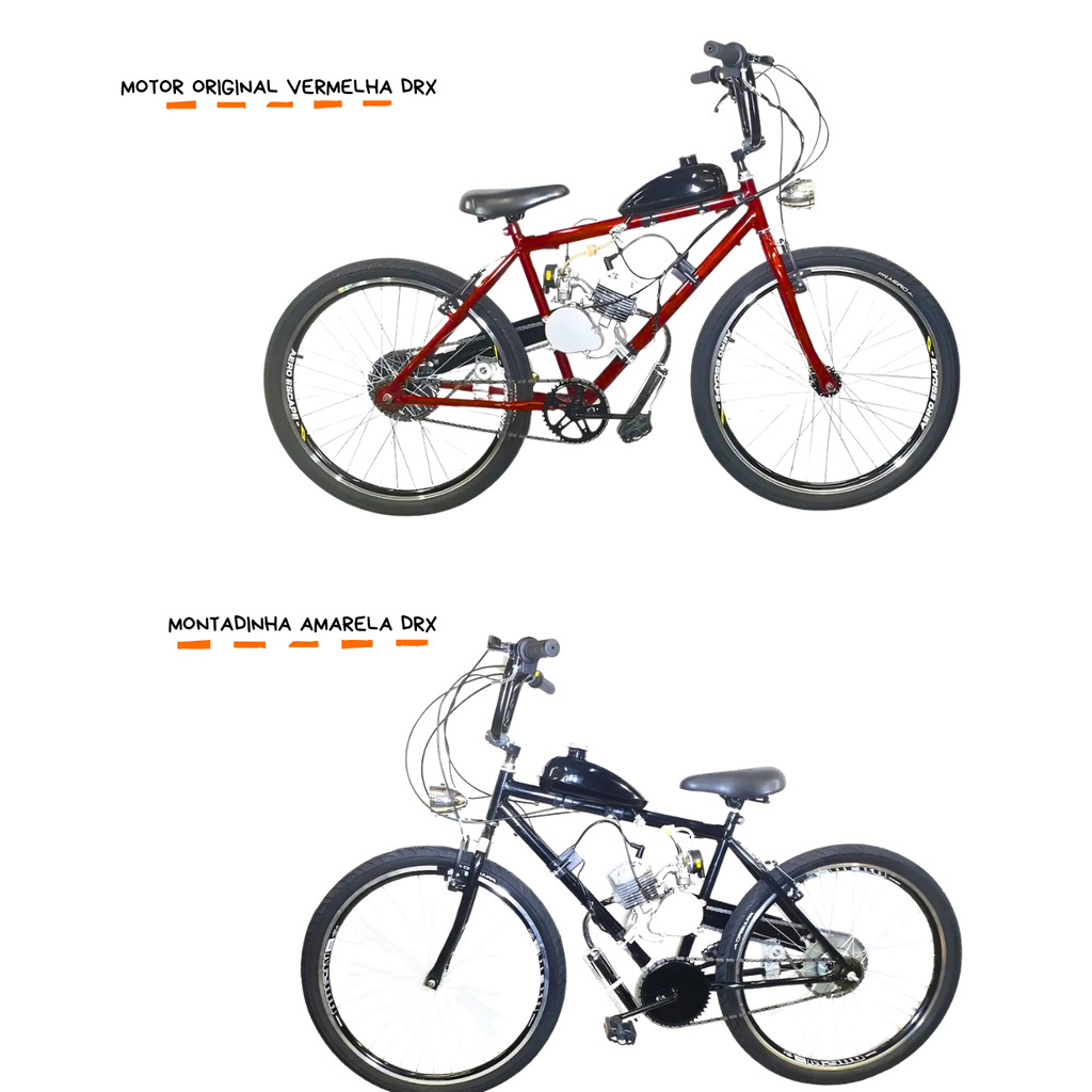 Bicicleta Motorizada Com Motor 80cc Basic Drx Bike Com Motor Instalado e Testado