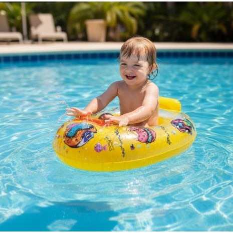 Boia Bote Infantil Com Assento Funs 64cm - Segurança No Verão