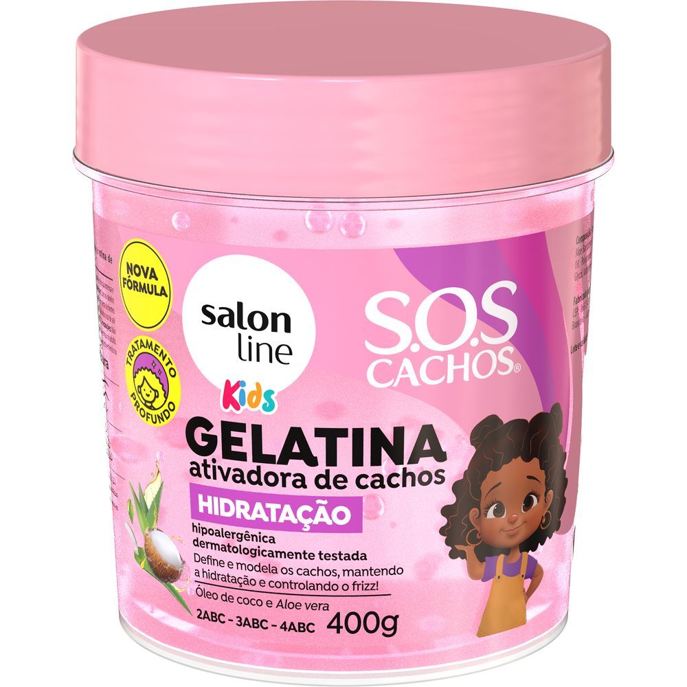 Gelatina Salon Line SOS Cachos Kids Hidratação 400g em Oferta na Shopee