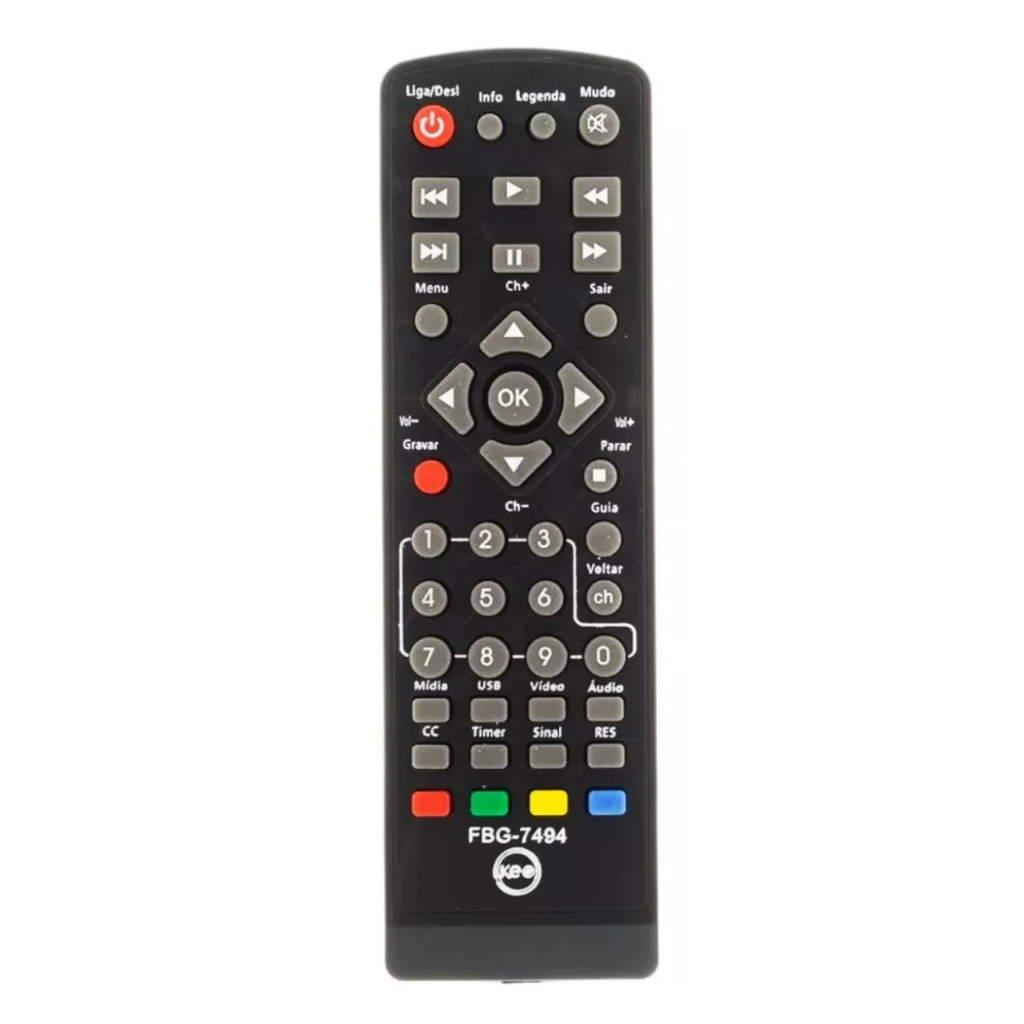 Controle Remoto Conversor Keo Digital FBG 7494 LE 7494 SKY 9126 K900 K-900