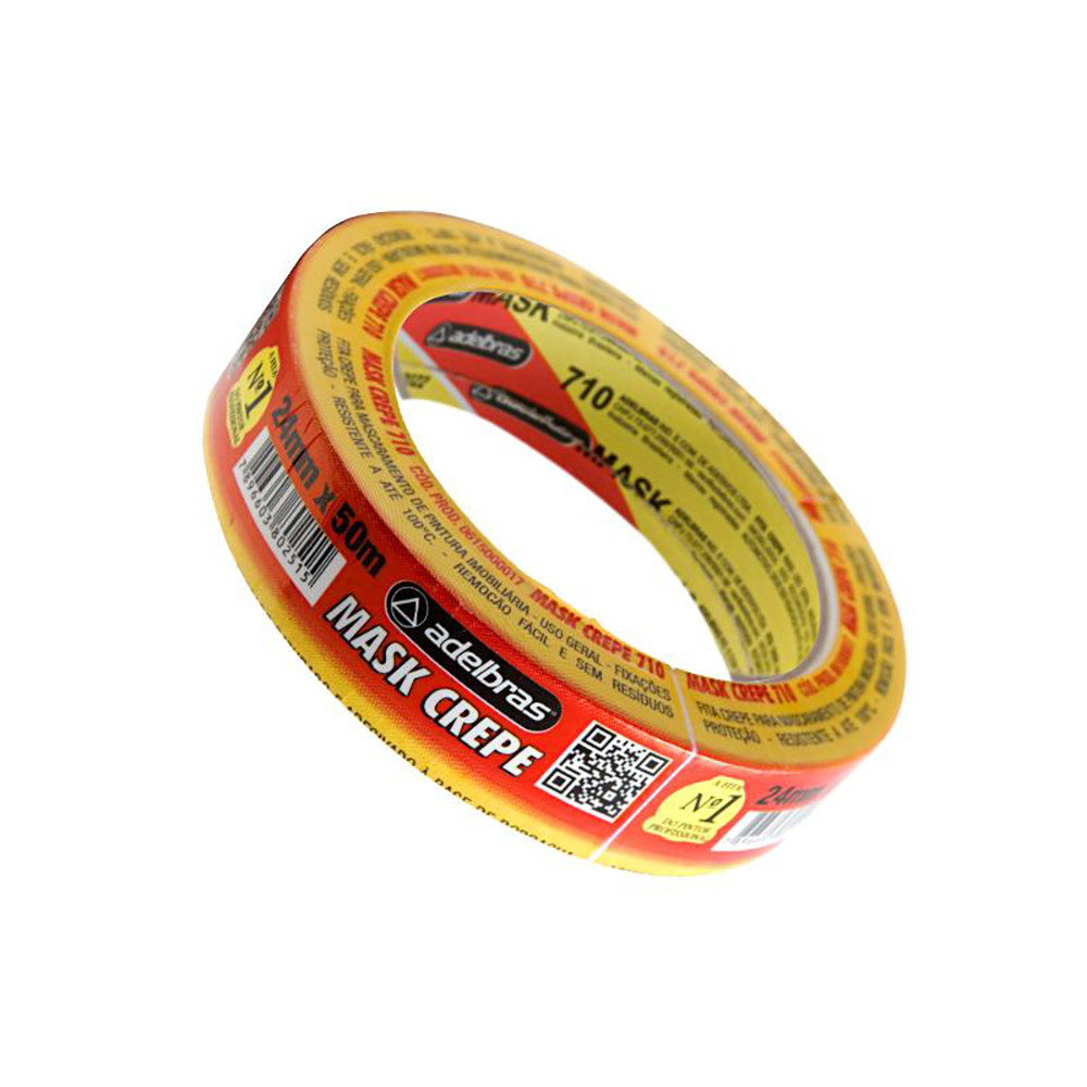 Fita crepe 24mmx50m Mask 710 Adelbras em Oferta na Shopee