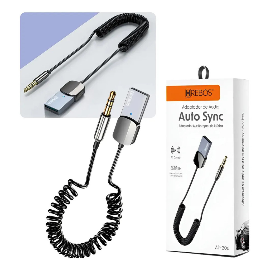 Receptor De Audio Bluetooth P2 Para Som Automotivo