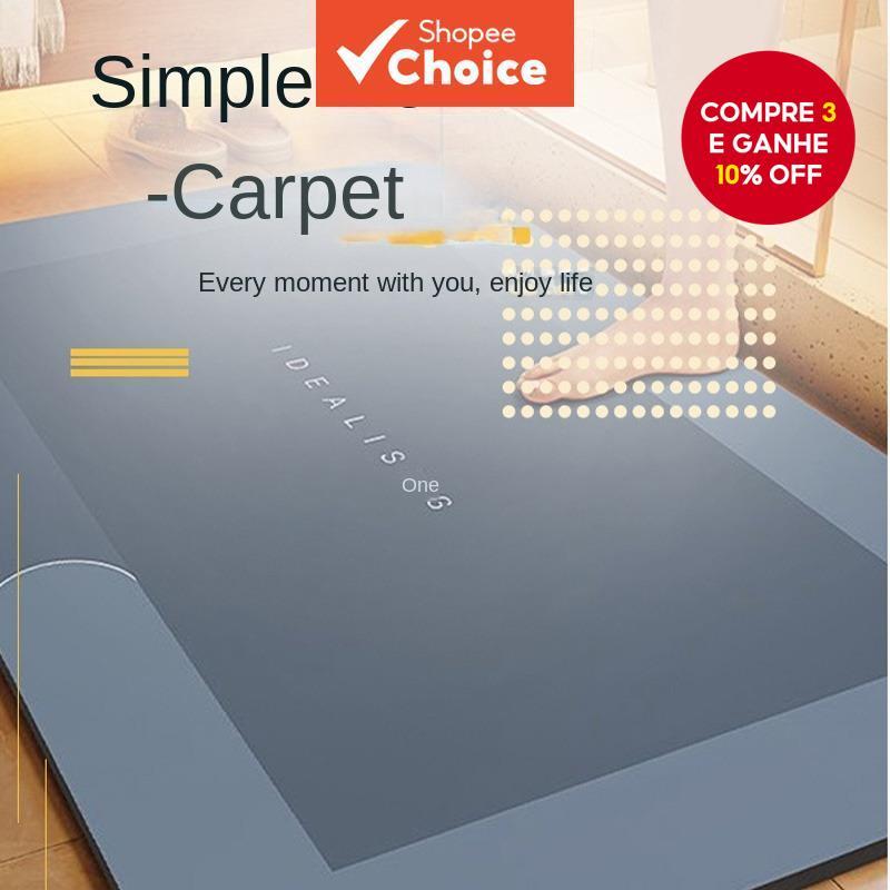  Tapete Absorvente de Lama de Diatomáceas Antiderrapante de Secagem Rápida para Banheiro, Porta de Entrada do Vaso