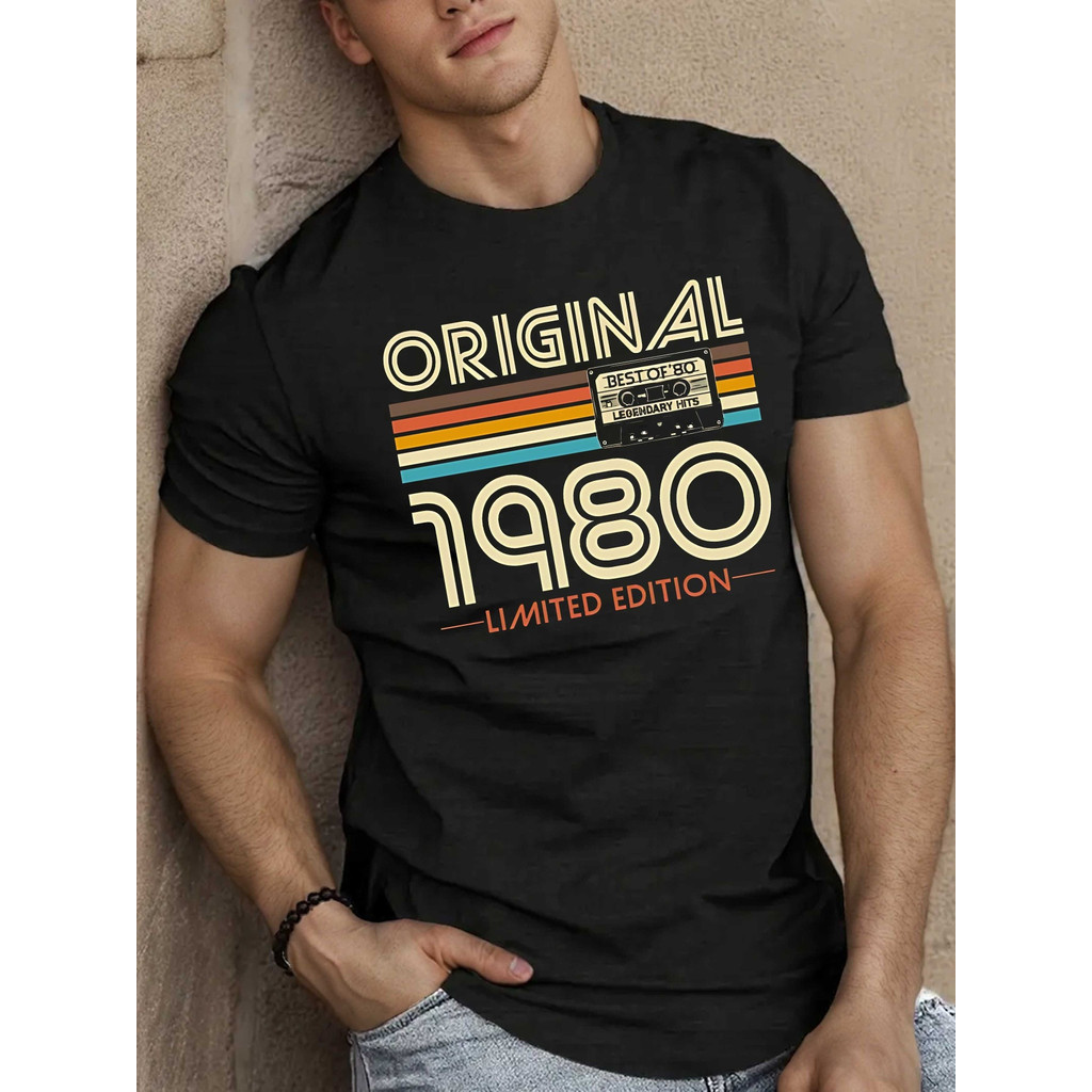 Camiseta Unissex Retro 1980 Estampada Streetwear Oversized Confortável Estilosa Retrô Casual