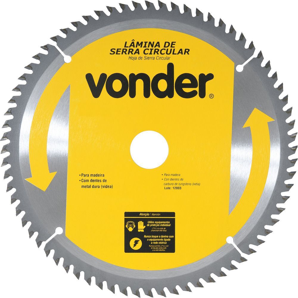 Lamina Serra Circular Vídea 235x30x3,0mm 60 Dentes 5600 Rpm Vonder em Oferta na Shopee