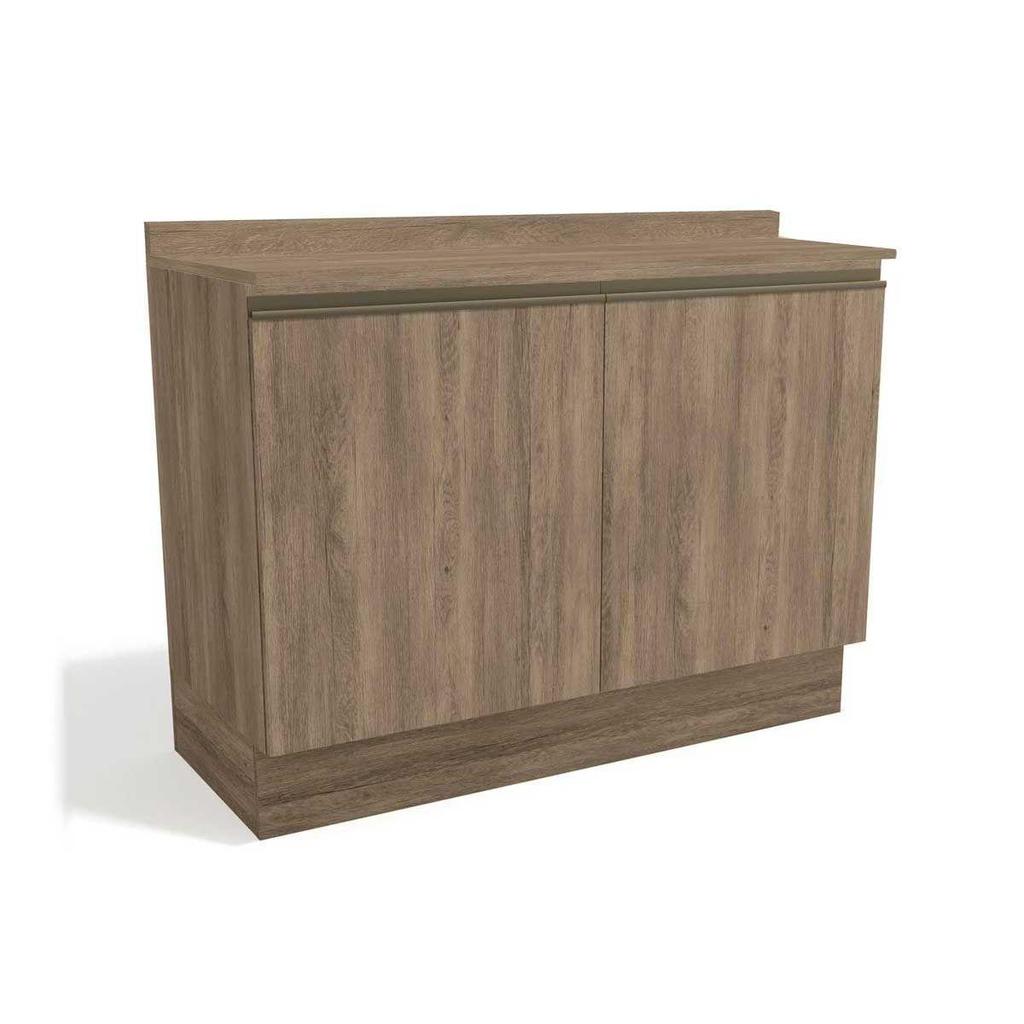 Balcão de Cozinha c/ Tampo Maxxi G745 c/ 2 Portas 120cm Nogal/Nogal - Kappesberg em Oferta na Shopee
