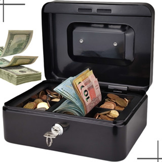 Cofre De Metal Cash Box - Segurança Para Dinheiro E Jóias em Oferta na Shopee