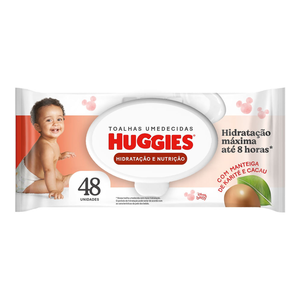 Lenços Huggies Hidratação e Nutrição Contra Assaduras 48 Unidades em Oferta na Shopee