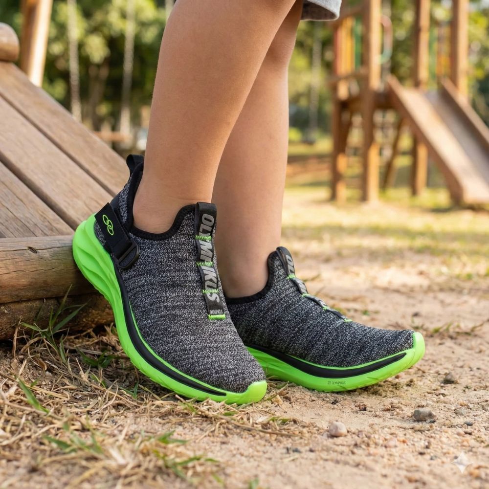 Tênis Infantil Olympikus Maneiro Kids Menino Preto/verde em Oferta na Shopee