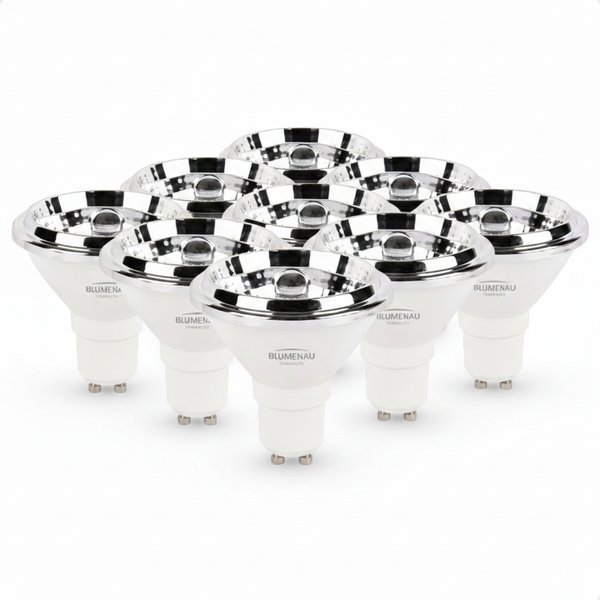 Kit 10 Lâmpadas Led AR70 4,8W 24° Soquete Bocal GU10 Bivolt 110/220v Luz Quente 3000k / Neutra 4000k