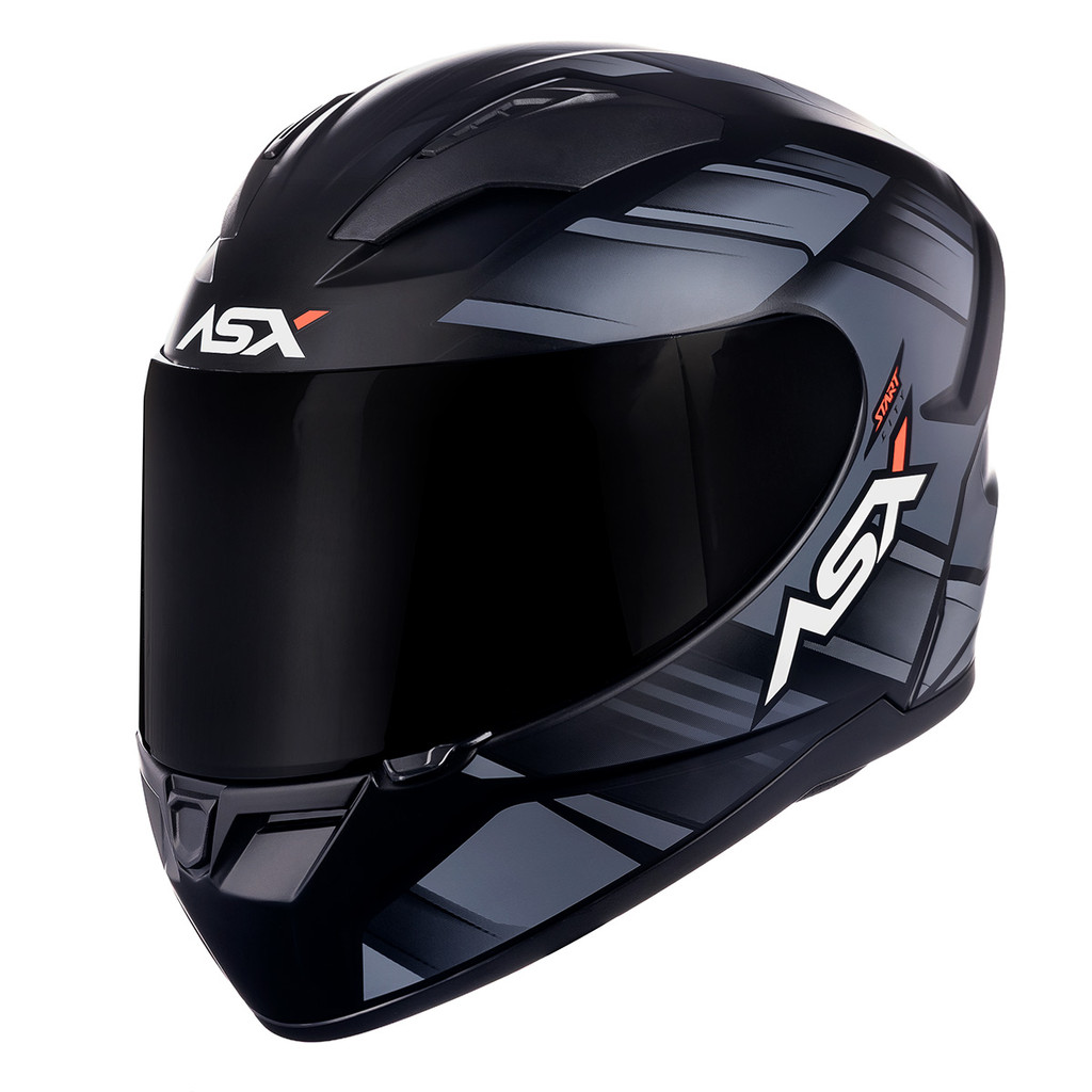 Imagem Capacete Esportivo Integral Moto Asx City Start Preto Fosco Cinza Tamanhos